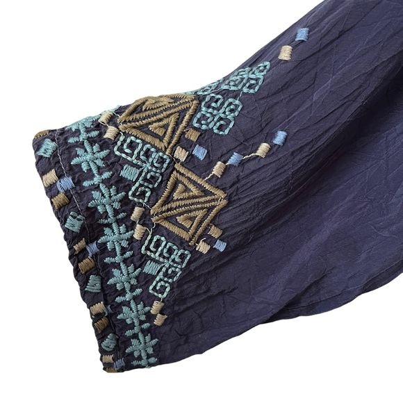 Johnny Was Flawed Gem Kalea Tunic Floral Navy Size Medium Top - Picture 5 of 10